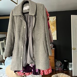 Pea coat gray knit